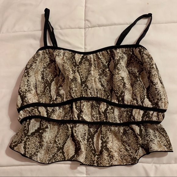 FOREVER 21 Snake Print Blouse Top SZ: SMALL - Picture 4 of 7